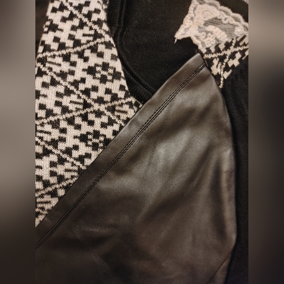 T-shirt manches faux cuir - Picture 6 of 6